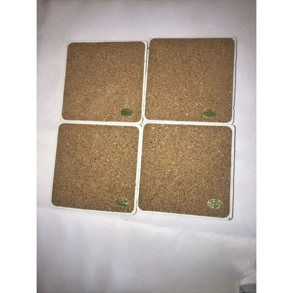 Tabletop Gardening Coaster Set/4 Resin Flowers‎ Hat Wheel Barrow Cg175957
